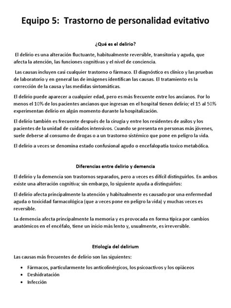 infografía sobre los síntomas y prevalencia del delirio en adultos mayores