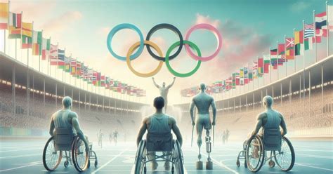 Ilustración de atletas participando en los Juegos Paralímpicos, destacando la inclusión y el espíritu deportivo.