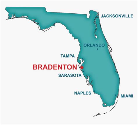 Mapa de ubicación de Bradenton, Florida, donde ocurrieron los hechos.