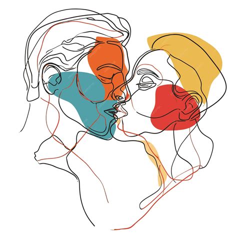Ilustración de una pareja besándose apasionadamente en un entorno íntimo