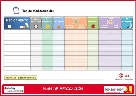 Esquema de un plan de medicación semanal para adultos mayores