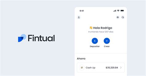 Logo de Fintual y un gráfico simple que muestra el crecimiento de fondos.