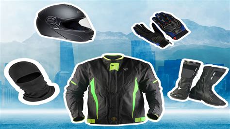 Equipamiento de protección para motociclista: casco, chaqueta, guantes, botas