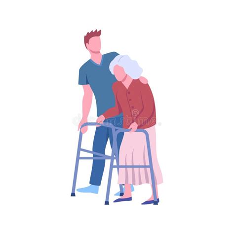 Ilustración de personas interactuando respetuosamente con adultos mayores