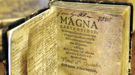 Grabado medieval de la Carta Magna