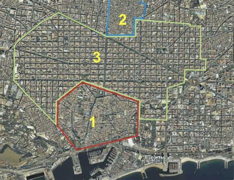 Plano urbano de Barcelona con las plazas Can Robacols y Ángel Pestaña resaltadas