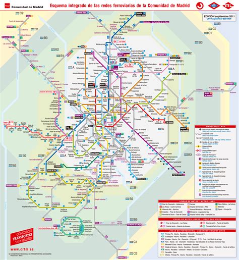 Mapa de transporte público de Santiago con las zonas de uso de tarjetas