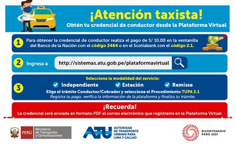 Infografía detallando los pasos para obtener la credencial de conductor escolar en la ATU