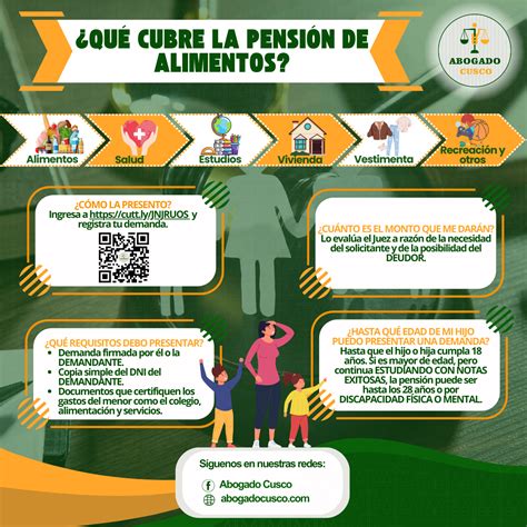 Esquema de qué cubre la pensión de alimentos (alimentación, habitación, vestuario, salud, movilización, educación)