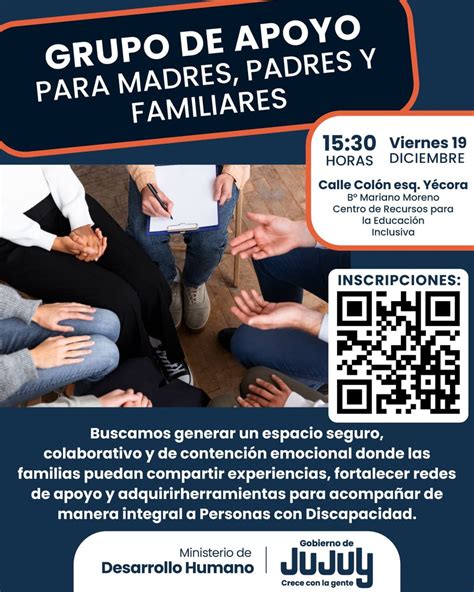 foto de grupo de apoyo para padres de niños con discapacidad
