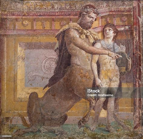 Pintura del centauro Quirón enseñando a Aquiles