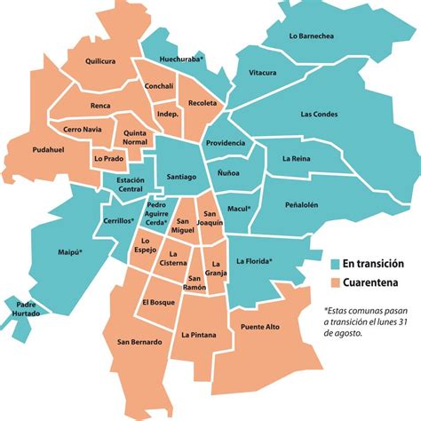 mapa de la distribución porcentual del segmento ABC1a en el Gran Santiago por comunas