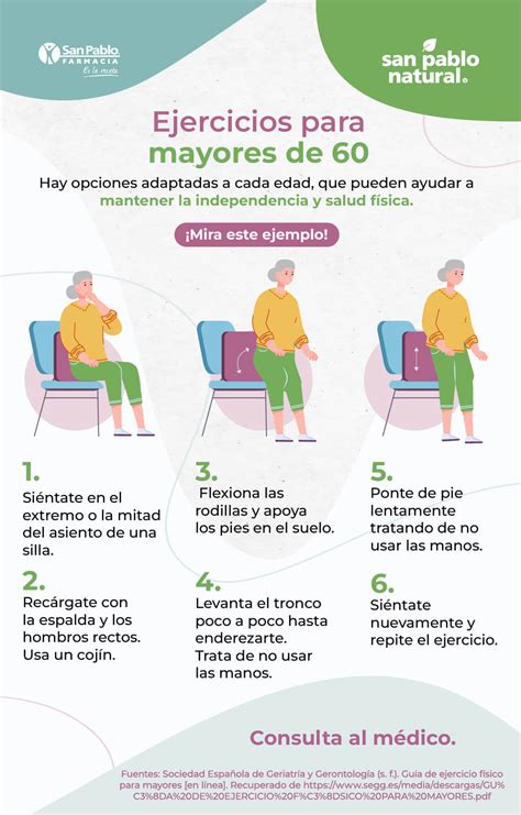 Infografía: Ejercicios sencillos para personas mayores