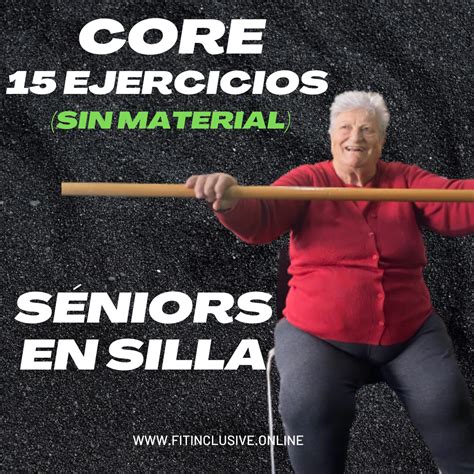 Infografía de ejercicios para fortalecer el core en adultos mayores