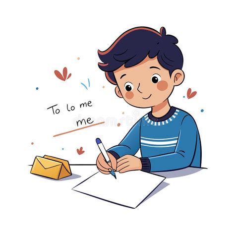 Ilustración de un niño y una abuela escribiendo una carta juntos.