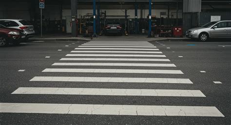Esquema ilustrativo de un paso de cebra y la dinámica de seguridad vial en zonas urbanas