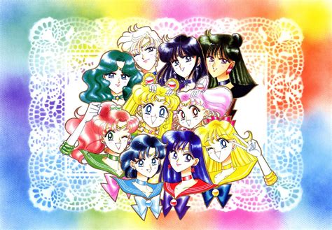 Ilustración de Naoko Takeuchi de las Sailor Senshi