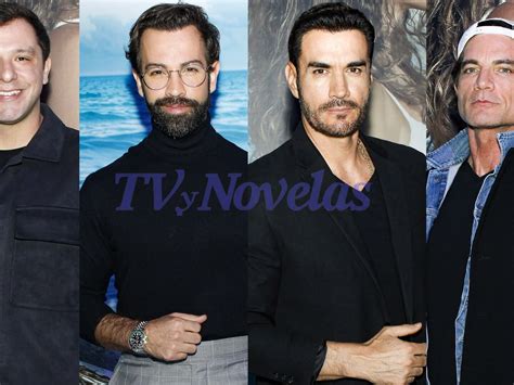 Montaje fotográfico de galanes clásicos de telenovelas latinas