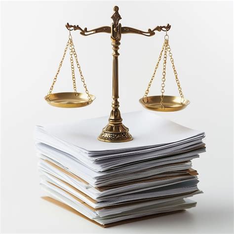 Foto de balanza de justicia y documentos legales