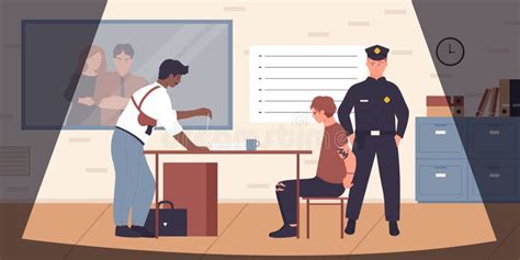 Ilustración de un interrogatorio policial a menores, resaltando la vulnerabilidad y la presión