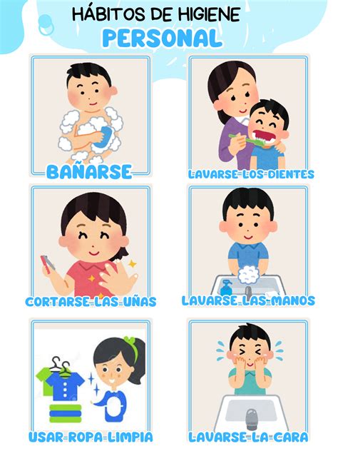 Niño practicando higiene personal con asistencia