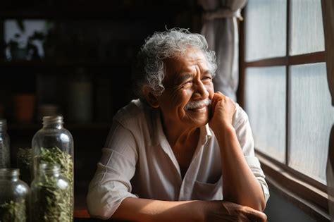 Foto de una persona mayor pensativa mirando un regalo, sugiriendo incomodidad o reflexión