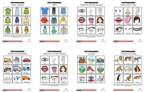 Niño interactuando con tarjetas de pictogramas para ampliar el vocabulario.