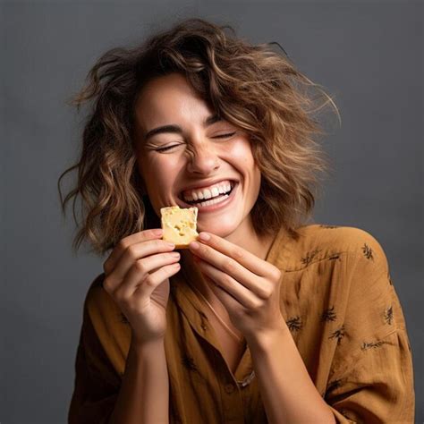 Persona mayor sonriendo mientras come una comida saludable y colorida