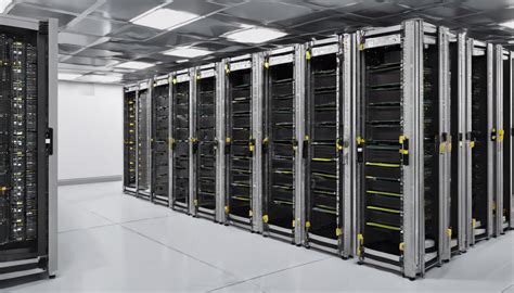 Fotografía de racks de servidores en un centro de datos