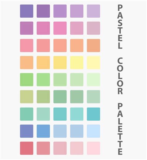 Paleta de colores pastel y paleta de colores vibrantes para comparación