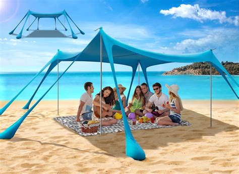 Foto de una carpa de playa moderna para dos personas en la arena