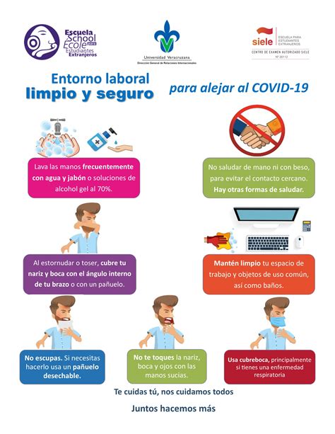 Infografía sobre medidas de prevención de COVID-19 y cuidado de la piel para prevenir escaras en adultos mayores