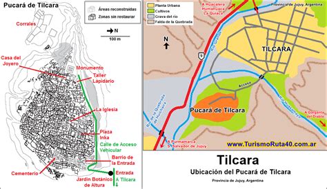 Mapa o ilustración de la ubicación del Pucará del Cerro La Compañía