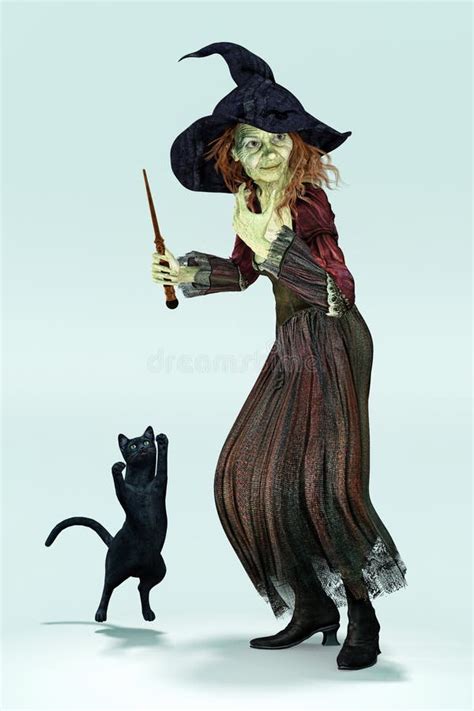 Ilustración de una anciana bruja de cuento de hadas o personaje de terror