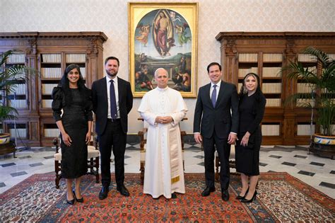 Foto de Marco Rubio durante su visita al Vaticano