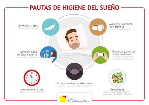 Lista visual de consejos para mejorar la higiene del sueño
