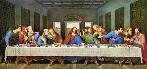 Pintura de la Última Cena, resaltando a Juan reclinado en el pecho de Jesús