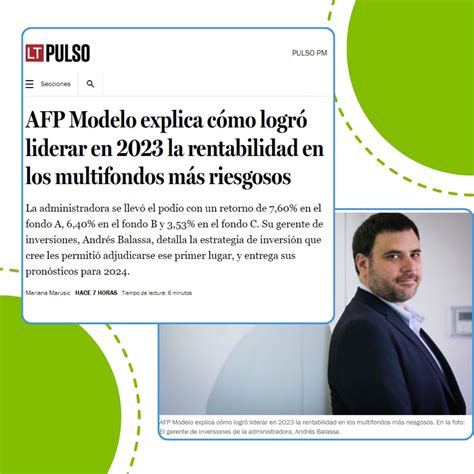 fotografía de Andrés Balassa, gerente de inversiones de AFP Modelo